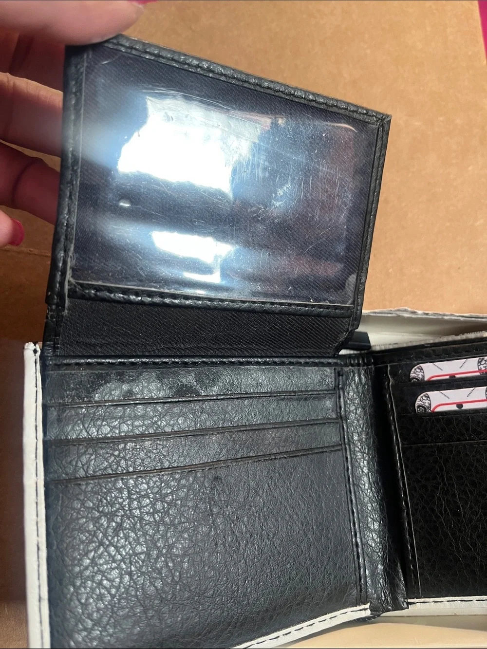 White Skull-Print Men's Money Clip Wallet